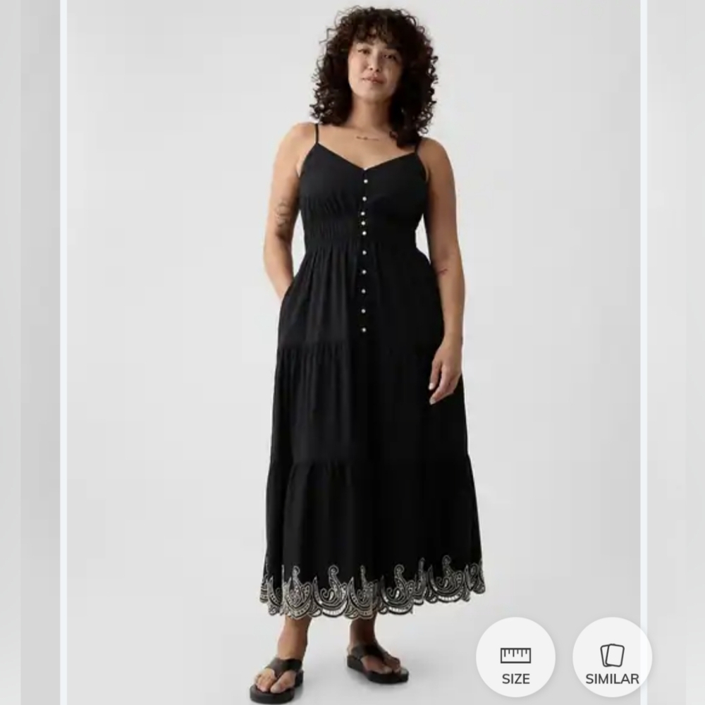 Gap Embroidered Tiered Maxi Dress